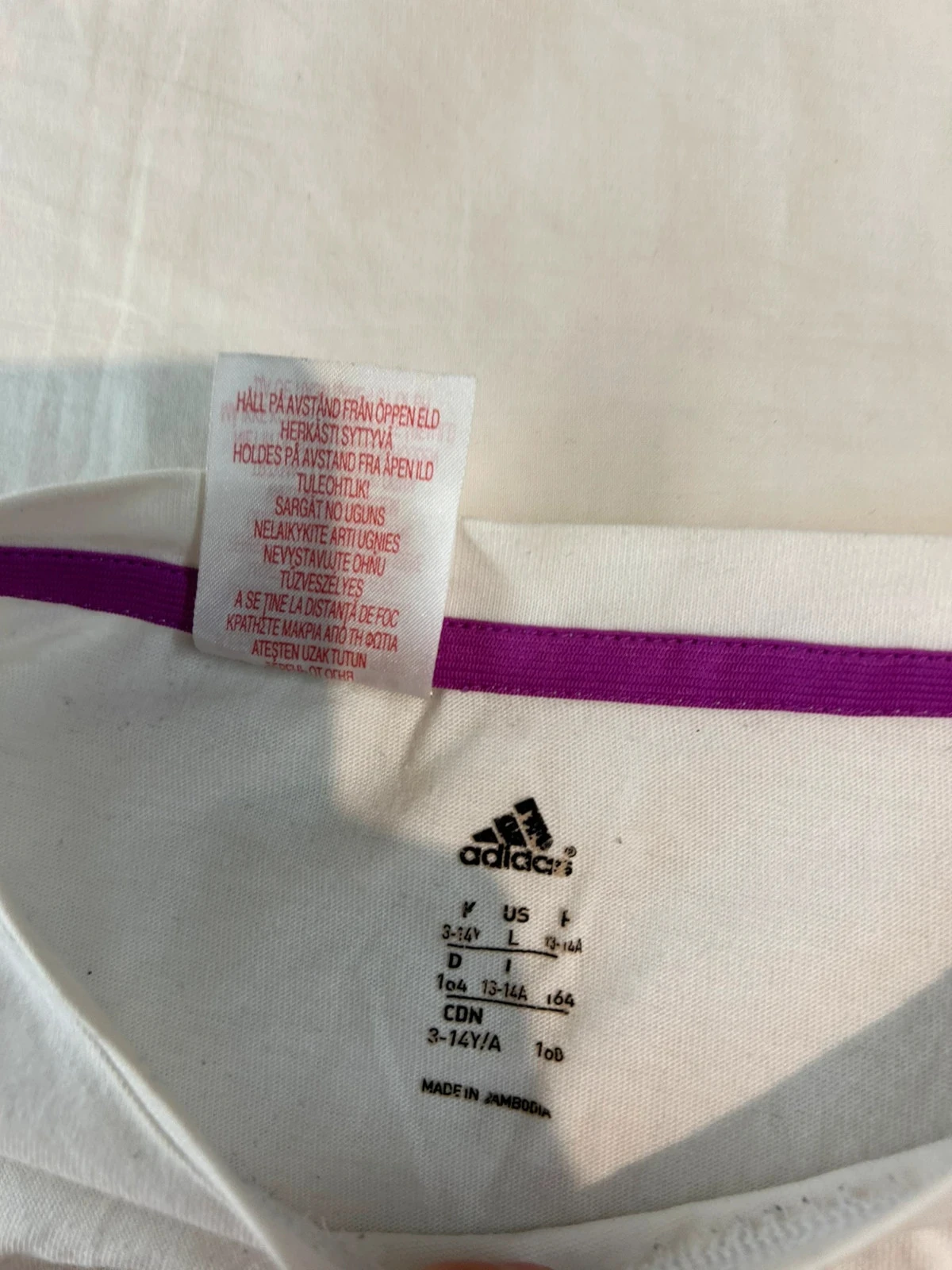 adidas printed white t-shirt size 14 years – photo 6